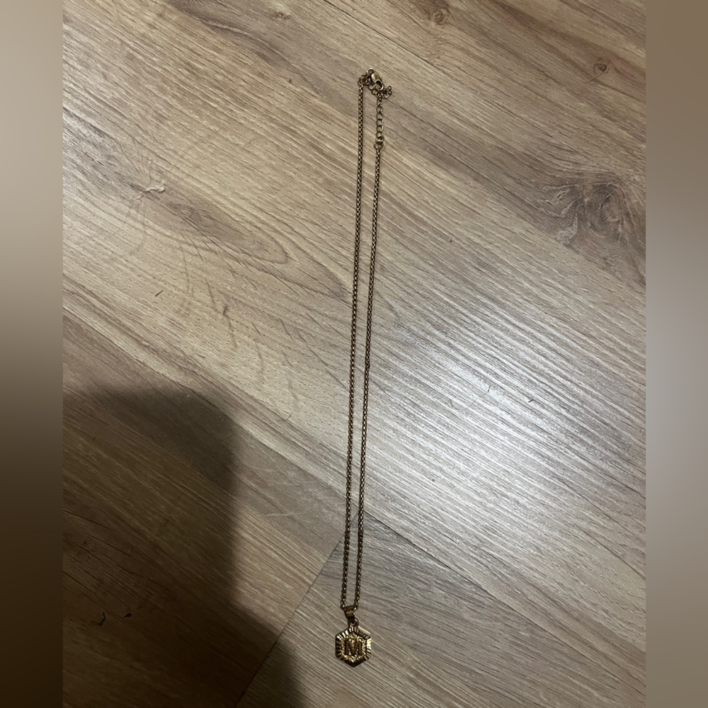 Initial M Necklace